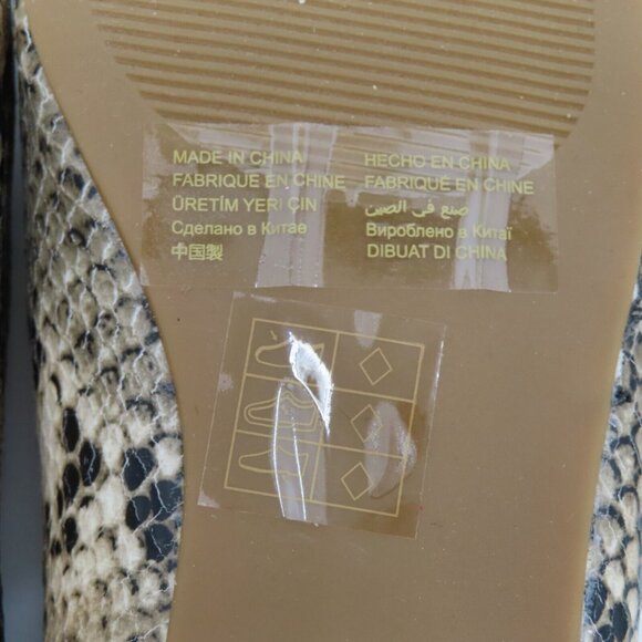 GUESS 8 M Erica Faux Leather Snakeskin Snake Python Pointed Toe Flats Shoes NEW - Picture 11 of 13
